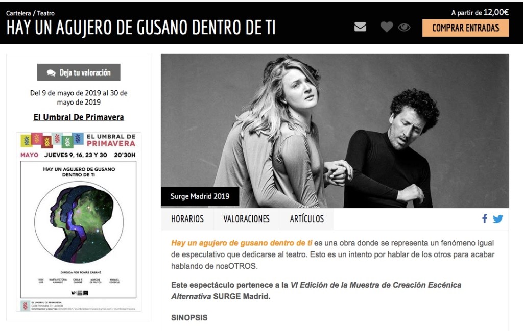 Teatro Madrid reseña el nuevo espectáculo de Malala&nbsp;Producciones