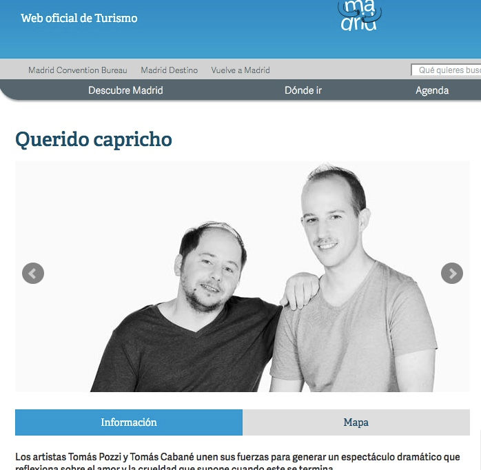 La web oficial de Turismo se hace eco de nuestro estreno en el Centro Dramático Nacional