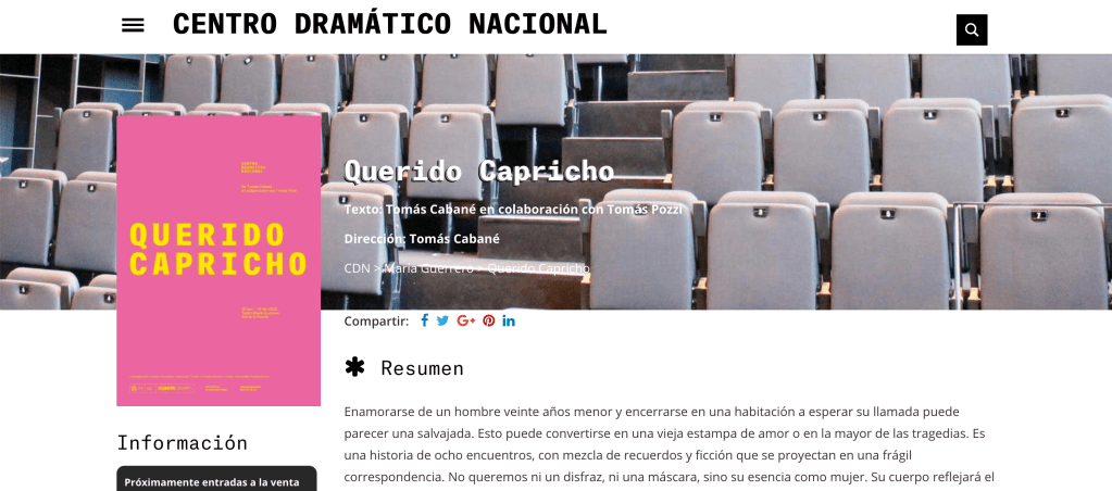 Volvemos a los teatros en&nbsp;noviembre