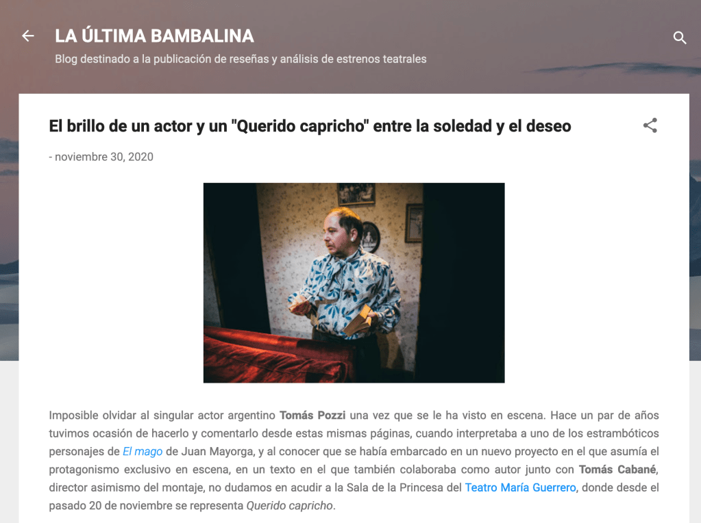 La Última Bambalina nos trae una nueva&nbsp;crítica