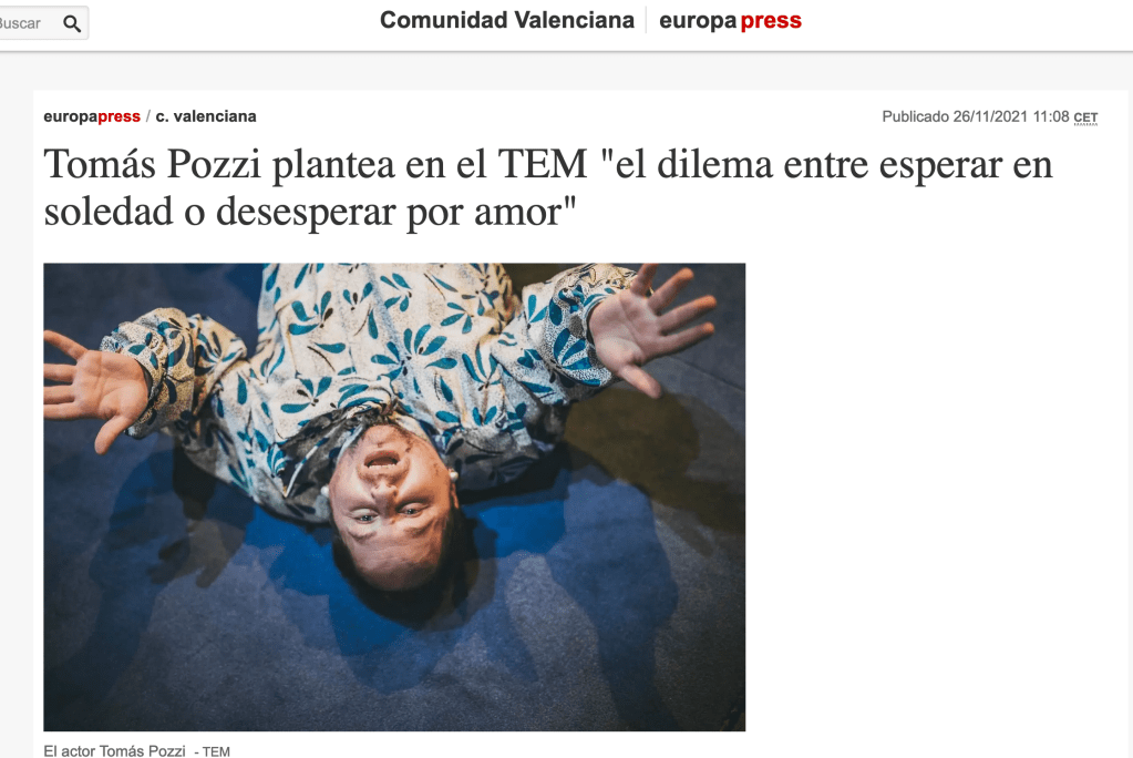 Preciosa nota de prensa de «Querido capricho» en&nbsp;Valencia